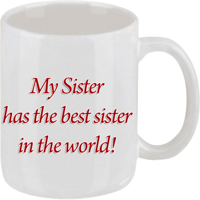 16% OFF on Ellicon 173 My Sister Has The Best Friend Ceramic Mug