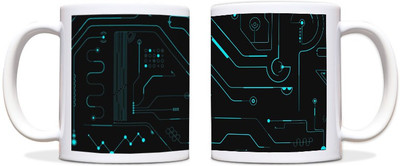 60% OFF on ShopMantra Circuit Patterns Design Black Ceramic Mug 300 ml 60% OFF on ShopMantra Circuit Patterns Design Black Ceramic Mug 300 ml