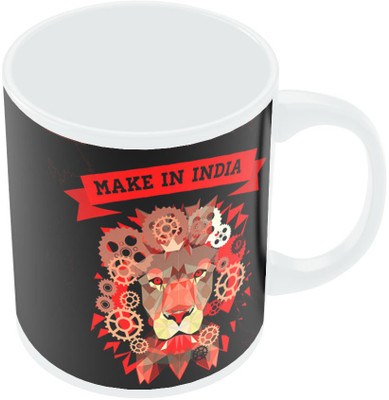 43% OFF on PosterGuy Make in India Graphic Illustration Ceramic Mug 280 ml