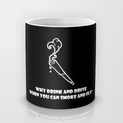 58% OFF on Astrode Why Drink And Drive When You Can Smoke And Fly Ceramic Mug 325 ml