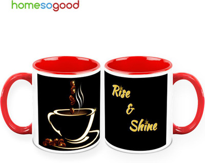 37% OFF on HomeSoGood Rise And Shine Pack Of 2 Ceramic Mug 325 ml, Pack of 2 37% OFF on HomeSoGood Rise And Shine Pack Of 2 Ceramic Mug 325 ml, Pack of 2