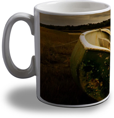 Artifa Boat On River Side Porcelain, Ceramic Mug 350 ml Artifa Boat On River Side Porcelain, Ceramic Mug 350 ml