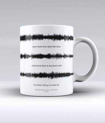 12% OFF on Lab No. 4 My Heart Will Go On Lyrics - Celine Dion Titanic Quote Ceramic Mug 350 ml