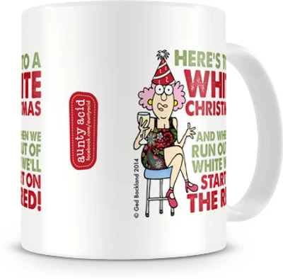 35% OFF on Tashanstreet Aunty Acid - White Christmas Ceramic Mug 325 ml 35% OFF on Tashanstreet Aunty Acid - White Christmas Ceramic Mug 325 ml