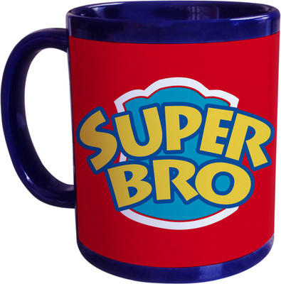 55% OFF on SajawatHomes Gifts For Super Brother Blue Coffee Ceramic Mug 350 ml