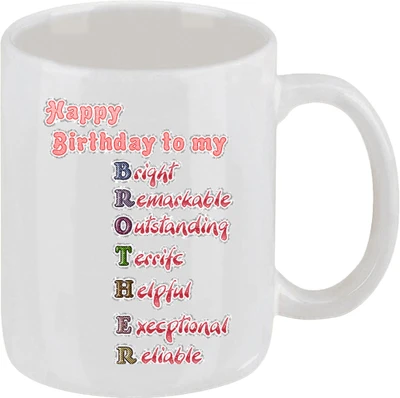 16% OFF on Ellicon 9 Love You Brother Ceramic Mug