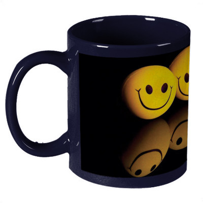 56% OFF on Amy Funny Smiley Emotions Dark Blue Ceramic Mug 330 ml 56% OFF on Amy Funny Smiley Emotions Dark Blue Ceramic Mug 330 ml