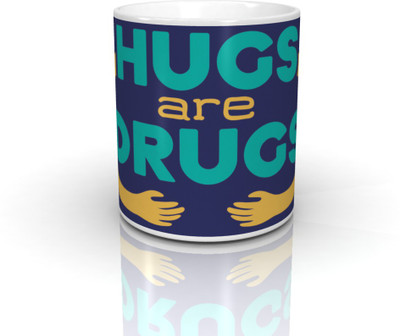 32% OFF on Bcreative Hugs Are Drugs Ceramic Mug 350 ml