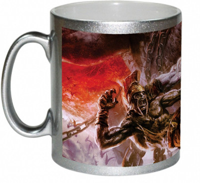 70% OFF on AMY 3D God of War Fighting with Enemies Coffee Ceramic Mug 325 ml