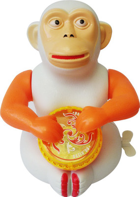 Abhika Studio Monkey Drum Toy Multicolor Abhika Studio Monkey Drum Toy Multicolor