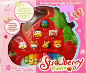 Shop & Shoppee Strawberry Shaped Animals Sound Piano For Kids (Multicolor)