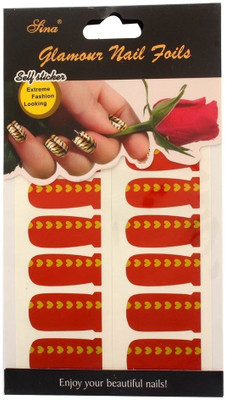 40% OFF on Nail Sina Glamour Nail Foils Self Sticker GNF 217 Multicolor
