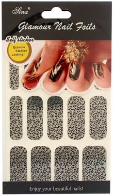 40% OFF on Nail Sina Glamour Nail Foils Self Sticker GNF 40 Multicolor