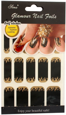 40% OFF on Nail Sina Glamor Nail Foils Self Sticker GNF 77 Multicolor