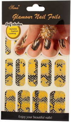40% OFF on Nail Sina Glamor Nail Foils Self Sticker GNF 89 Multicolor