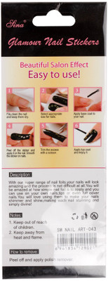 40% OFF on Nail Sina Glamour Nail Stickers SM NAIL ART-047 Black 40% OFF on Nail Sina Glamour Nail Stickers SM NAIL ART-047 Black