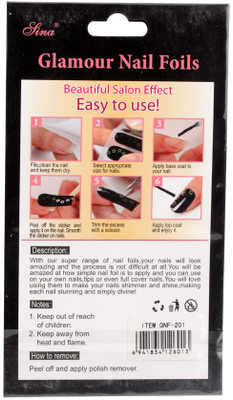 40% OFF on Nail Sina Glamour Nail Foils GNF -201 Black