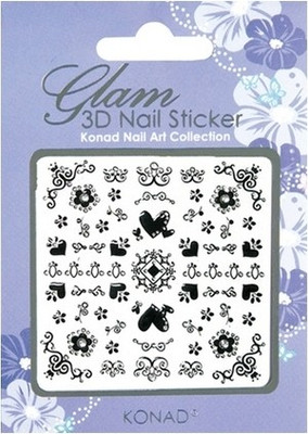 Konad Glam 3D Nail Art Sticker Violet - K3D B02