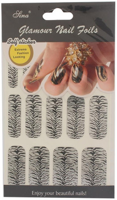 40% OFF on Nail Sina Glamour Nail Foils Self Sticker GNF 31 Multicolor