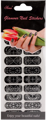 40% OFF on Nail Sina Glamour Nail Stickers SM NAIL ART-061 Black
