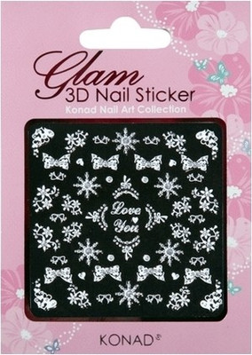 Konad Glam 3D Nail Art Sticker Pink - KGI W02 Konad Glam 3D Nail Art Sticker Pink - KGI W02