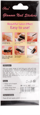 40% OFF on Nail Sina Glamour Nail Stickers SM NAIL ART-008 Black