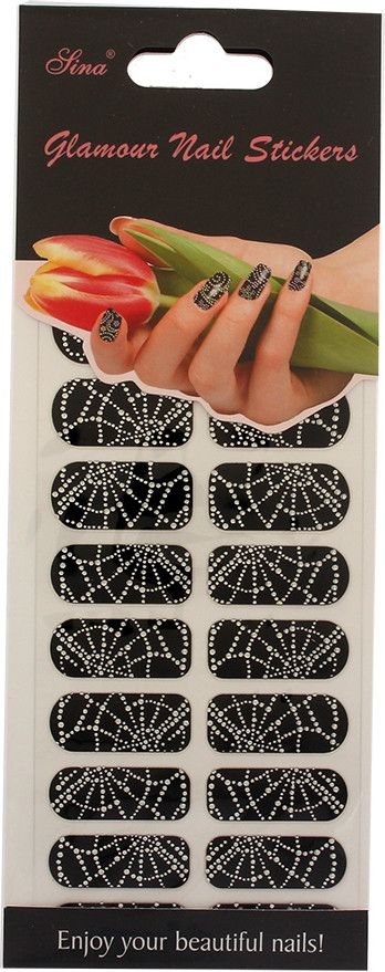 40% OFF on Nail Sina Glamour Nail Stickers NSGSae 008 Multicolor