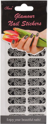 Nail Sina Glamour Nail Stickers SM NAIL ART-007 Black Nail Sina Glamour Nail Stickers SM NAIL ART-007 Black