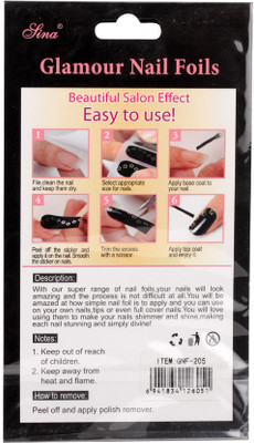 40% OFF on Nail Sina Glamour Nail Foils GNF-205 Grey
