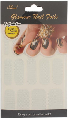 40% OFF on Nail Sina Glamor Nail Foils Self Sticker GNF 67 Multicolor