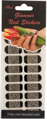 40% OFF on Nail Sina Glamour Nail Stickers NSGSae 037 Multicolor