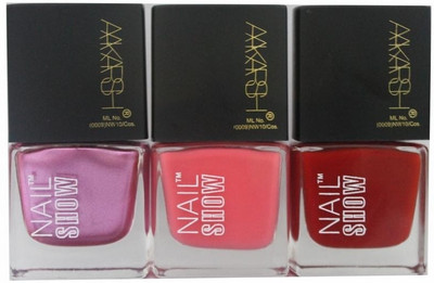 11% OFF on Aakarsh Nail Show - Set of 3 Nail polish - Valentine 9.9 ml Multicolor 11% OFF on Aakarsh Nail Show - Set of 3 Nail polish - Valentine 9.9 ml Multicolor