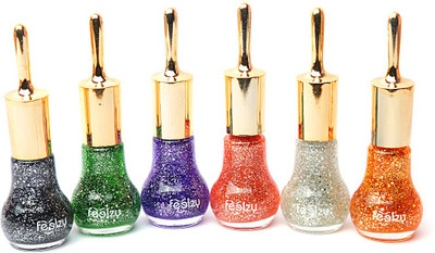 66% OFF on Foolzy Pack of 6 Glitter Sparkle Nail Paint Polish 72 ml Black, Green, Deep Purple, Orange, Golden, White 66% OFF on Foolzy Pack of 6 Glitter Sparkle Nail Paint Polish 72 ml Black, Green, Deep Purple, Orange, Golden, White