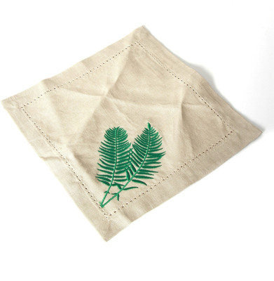 CherryTin Beige, Green Set of 6 Napkins CherryTin Beige, Green Set of 6 Napkins