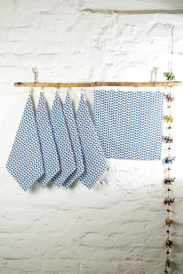 Ocean Home Store Blue Set Of 6 Napkins - NAPE995TMHVDZFGU