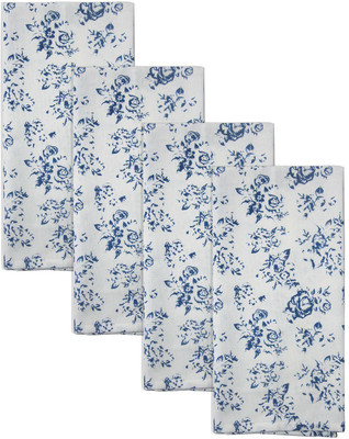 Smart Home Textile Blue, White Set Of 4 Napkins - NAPE6ZDYTNMFHHDE