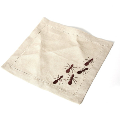 CherryTin Beige, Brown Set of 6 Napkins CherryTin Beige, Brown Set of 6 Napkins