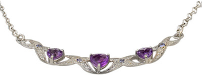 55% OFF on Sparkling Drop Amethyst Sterling Silver Plated Silver Necklace 55% OFF on Sparkling Drop Amethyst Sterling Silver Plated Silver Necklace