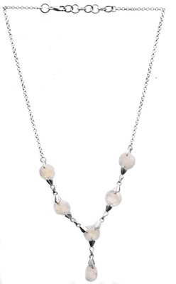 Exotic India Designer Moonstone Sterling Silver Necklace