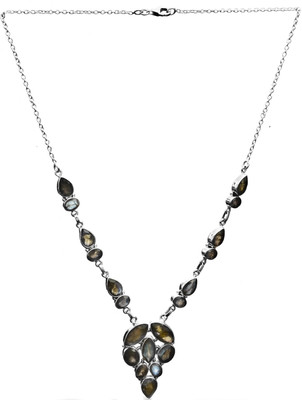 Exotic India Faceted Sterling Silver Necklace Exotic India Faceted Sterling Silver Necklace