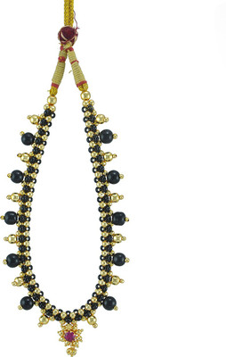 60% OFF on Womens Trendz Kolhapuri Saaj Thushi Crystal Yellow Gold Plated Alloy Necklace