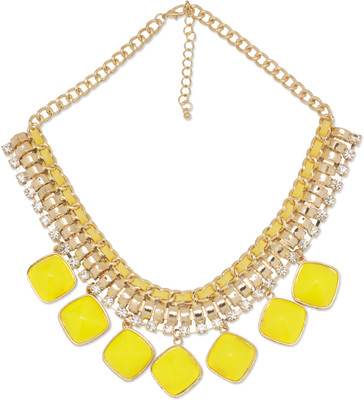 30% OFF on Miss Chase 'Why So Square' Statement Neckpiece Alloy, Zinc Necklace