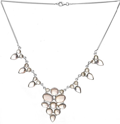 Exotic India Rose Quartz Sterling Silver Necklace Exotic India Rose Quartz Sterling Silver Necklace