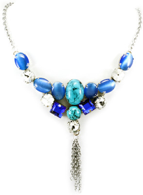 32% OFF on Aara Arts Trendy Blue Steel Necklace