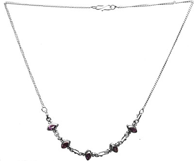 Exotic India Faceted Amethyst Sterling Silver Necklace