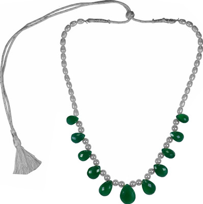 37% OFF on Pearl Paradise White-Green Pearl, Onyx Stone Necklace 37% OFF on Pearl Paradise White-Green Pearl, Onyx Stone Necklace