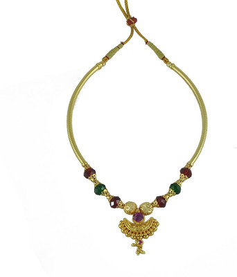 60% OFF on Womens Trendz Kolhapuri Saaj Thushi Crystal Yellow Gold Plated Alloy Necklace 60% OFF on Womens Trendz Kolhapuri Saaj Thushi Crystal Yellow Gold Plated Alloy Necklace