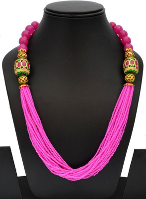 46% OFF on Swarna Neckpiece With Meenakari Beads For Women Onyx Stone Necklace 46% OFF on Swarna Neckpiece With Meenakari Beads For Women Onyx Stone Necklace