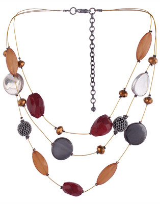 Village Handicrafts Glass, Aluminum Necklace Village Handicrafts Glass, Aluminum Necklace