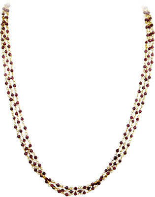 45% OFF on The Art Jewellery Three Layered Chains in Rhodolite Color in 18 inches Alloy Necklace
